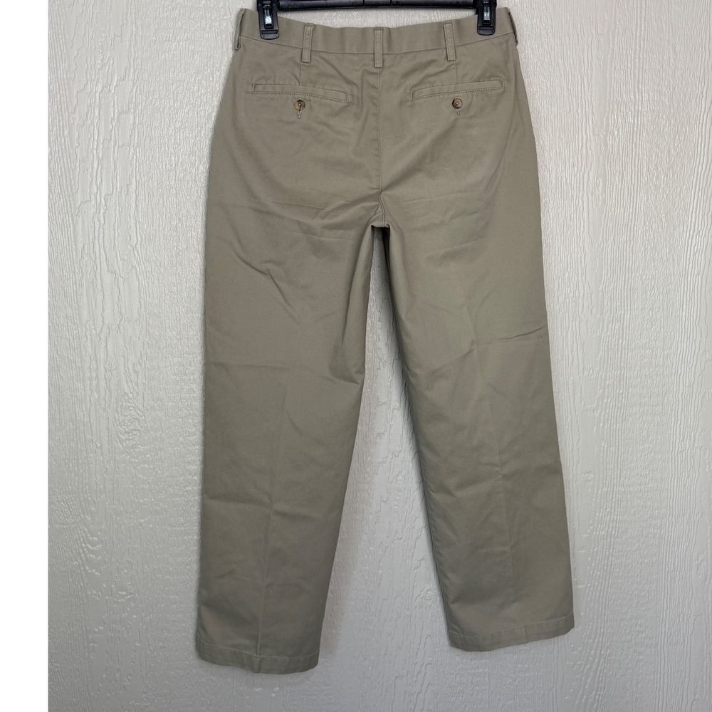 Croft & Barrow Mens Khaki Chino Pants Tan Flat Front 32x30 (Measures 32x28) - Picture 2 of 6